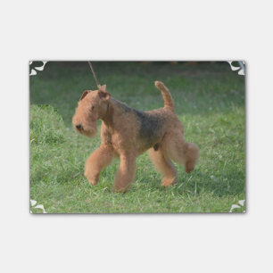 Söt Airdale Terrier Post-it Block