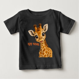 Söt Aktiv Baby Djur Samling Giraff T Shirt