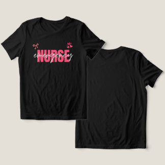 Söt akutsjuksköterska Rosa Coquette-slöja T Shirt