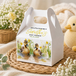 Söt akvarell Ankung Pojke Baby Shower Presentaskar