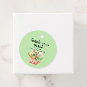 Söt akvarell baby dinosaurie baby shower gåvor etiketter