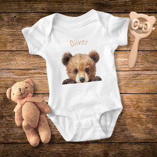 Söt akvarell Babybjörn Personlig T Shirt