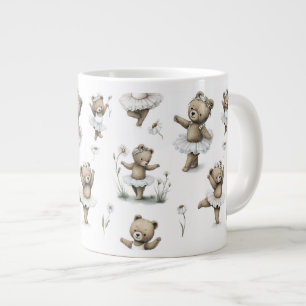 Söt akvarell ballerina björn design i tutus jumbo mugg