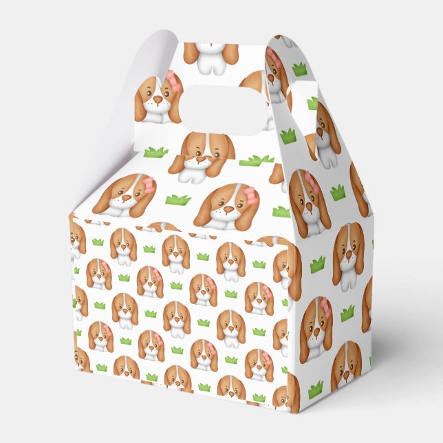 Söt akvarell Beagle hund Presentaskar (Framsidan Sidan)