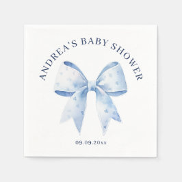 Söt akvarell blå slinga baby shower pappersservett