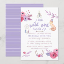 Söt akvarell Boho tribal baby shower inbjudan