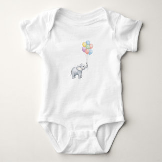 Söt akvarell elefant med pastellfärgade ballonger  t shirt