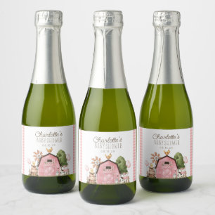 Söt akvarell gårdsdjur Baby Shower