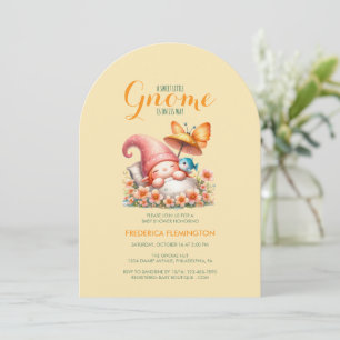 Söt akvarell-gnom-babyshower inbjudningar