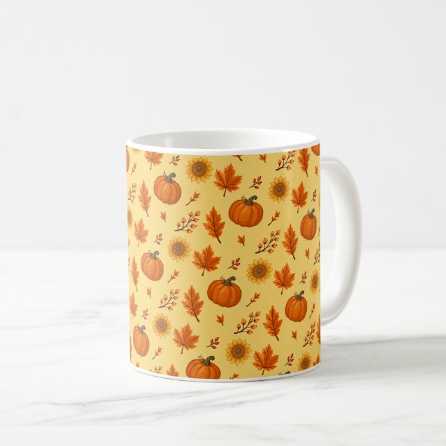 Söt akvarell höstskörd  kaffemugg (Skapare uppladdad)