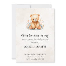 Söt akvarell kanin skogs djur baby shower