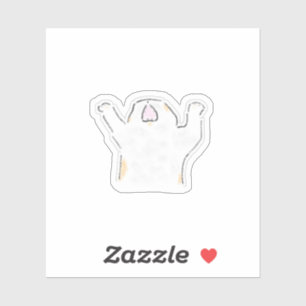 Söt akvarell kattillustration klistermärken