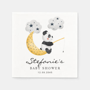 Söt akvarell Panda Twinkle Twinkle Baby Shower Pappersservett