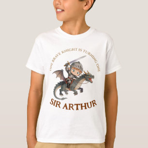 Söt akvarell Riddare Slott Pojkar Första Födelseda T Shirt