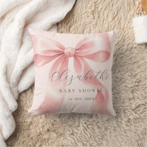 Söt akvarell rosa rosett baby shower