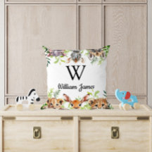 Söt akvarell Safari Djur Bebis Rum