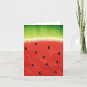 Söt akvarell-vattenmelon jättekul skiva kort