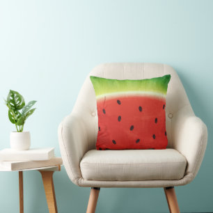 Söt akvarell-vattenmelon jättekul skiva kudde