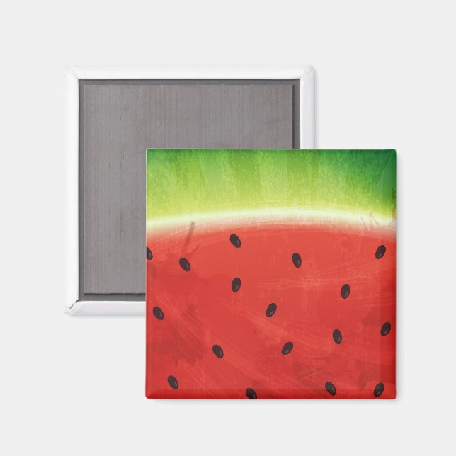 Söt akvarell-vattenmelon jättekul skiva magnet (Front/Back)