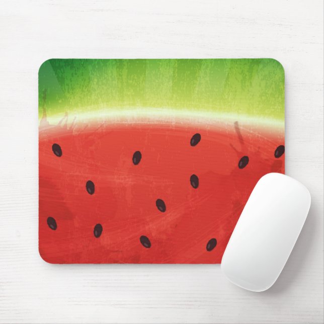 Söt akvarell-vattenmelon jättekul skiva musmatta (Med mus)