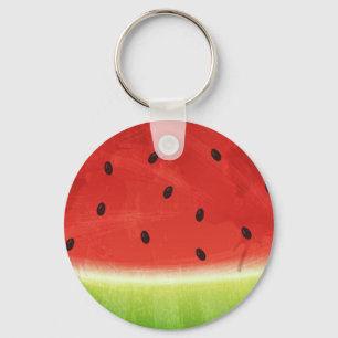 Söt akvarell-vattenmelon jättekul skiva nyckelring