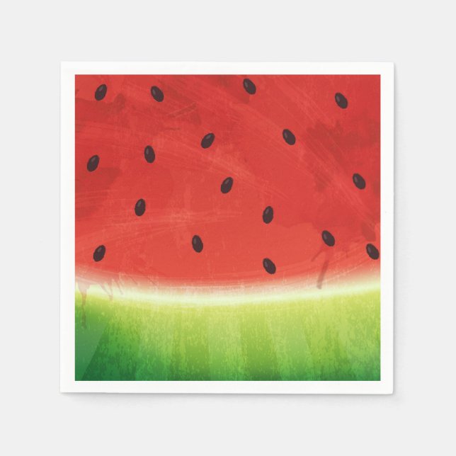 Söt akvarell-vattenmelon jättekul skiva pappersservett (Framsidan)