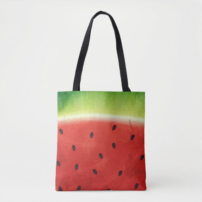 Söt akvarell-vattenmelon jättekul skiva tygkasse (Framsida)