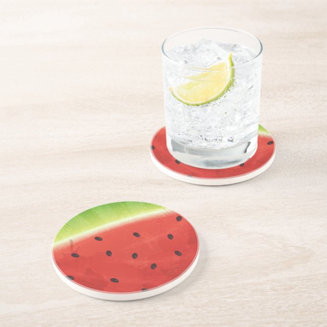 Söt akvarell-vattenmelon jättekul skiva underlägg (Sidan)