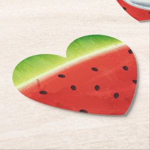 Söt akvarell-vattenmelon jättekul skiva underlägg papper