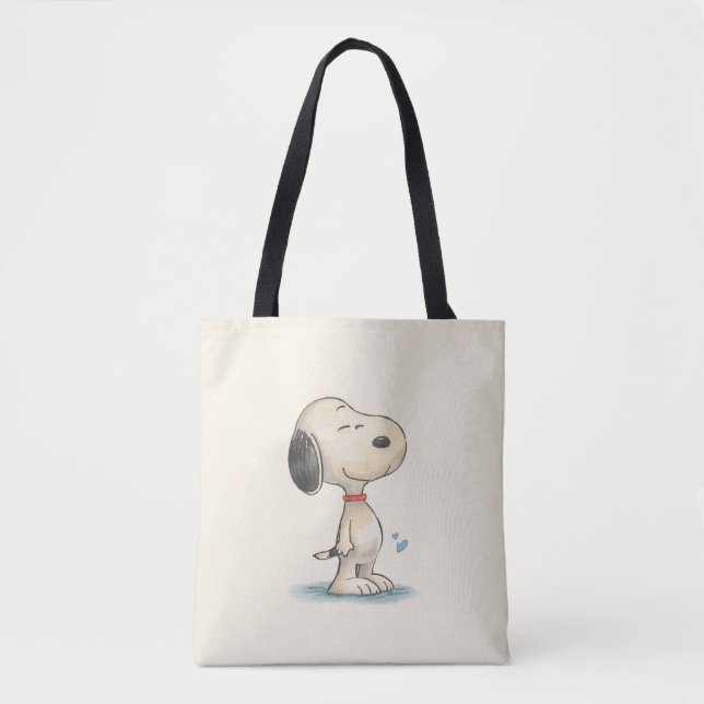 Söt akvarellillustration av beagelhund tygkasse (Framsida)