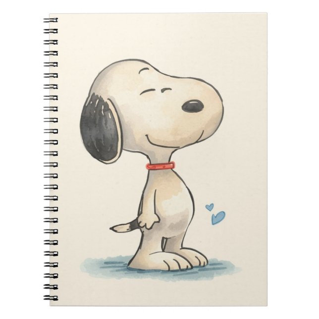 Söt akvarellillustration av beagle anteckningsbok (Framsidan)