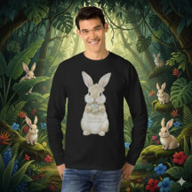 Söt akvarellkanin God Jul T-shirt