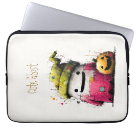 Söt akvarellpatchwork-spök Halloween Laptop Fodral
