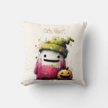 Söt akvarellpatchwork-spökhalloween