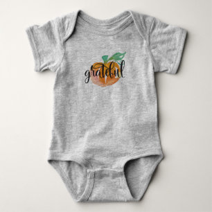 Söt akvarellpumpa Halloween-barnkroppsoverall T Shirt