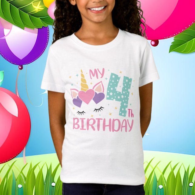 Söt ålder fyra encorn Birthday T Shirt (Skapare uppladdad)