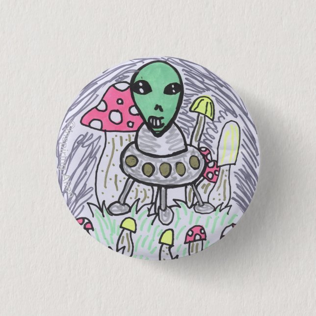 Söt Alien Pin av Inspiring Alien Knapp (Framsida)