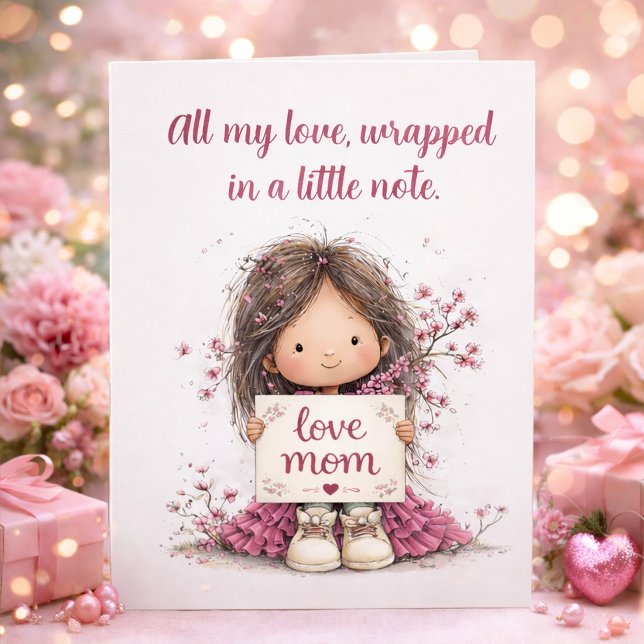 Söt ”All My Love” Barn Illustrationskort Kort (Skapare uppladdad)