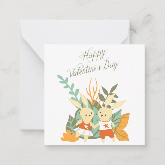 Söt Alla hjärtans dag Anteckningskort (Framsida)