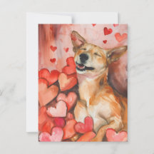 Söt Alla hjärtans dag-hund