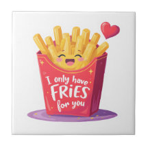 Söt Alla hjärtans dag pommes frites skämt