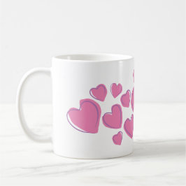 Söt Alla hjärtans dag Rosa Lila Du + Jag = Oss Kaffemugg