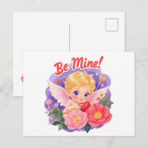 Söt Alla hjärtans dags Cupid med "Var min"