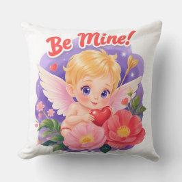 Söt Alla hjärtans dags Cupid med "Var min" Kudde