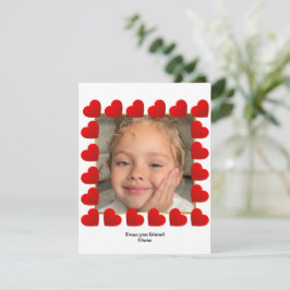 ❤️ Söt Alla hjärtans dags fotokort för barn Julkort