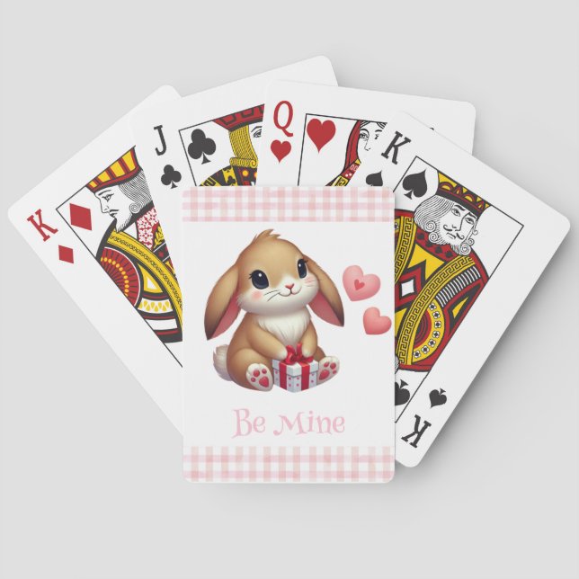 Söt Alla hjärtans dags kanin  Casinokort (Baksidan)