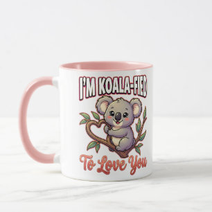 Söt Alla hjärtans dags koala – Jag är koalafierad Mugg