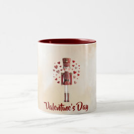 Söt Alla hjärtans dags nötknäppare kärlek kaffemug Två-Tonad Mugg