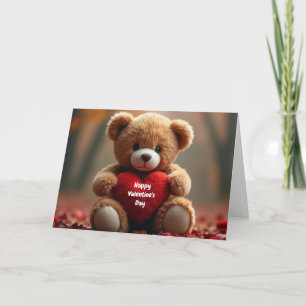 Söt Alla hjärtansdags teddybjörn Kort