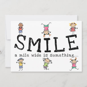Söt Alla Tillfällen Smil Grova Barn- Julkort